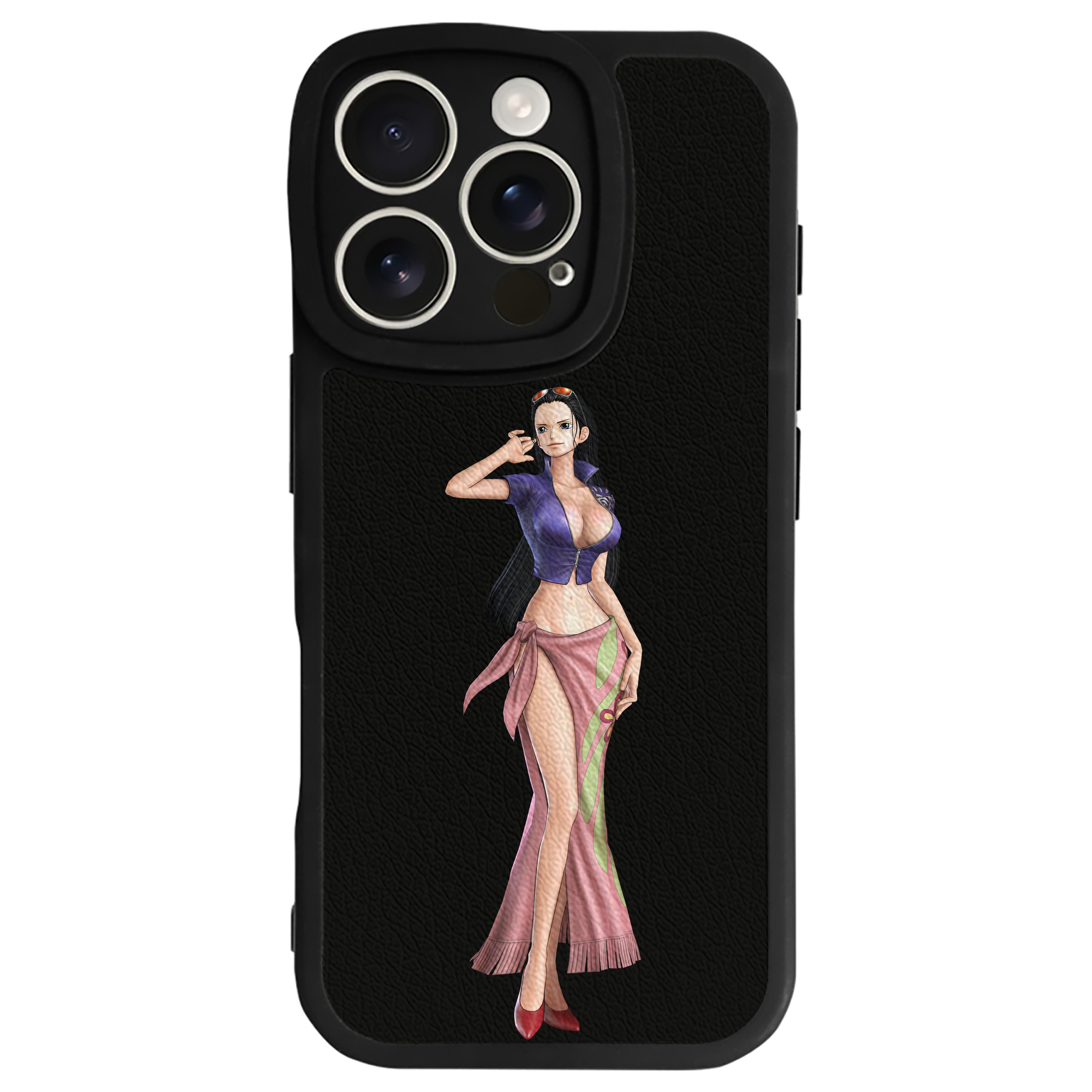 （画像用） ワンピース ニコ・ロビン ONE PIECE Nico Robin 【iPhone 16シリーズ対応】シリコンスマホケース（レザー調） 材質：シリコン